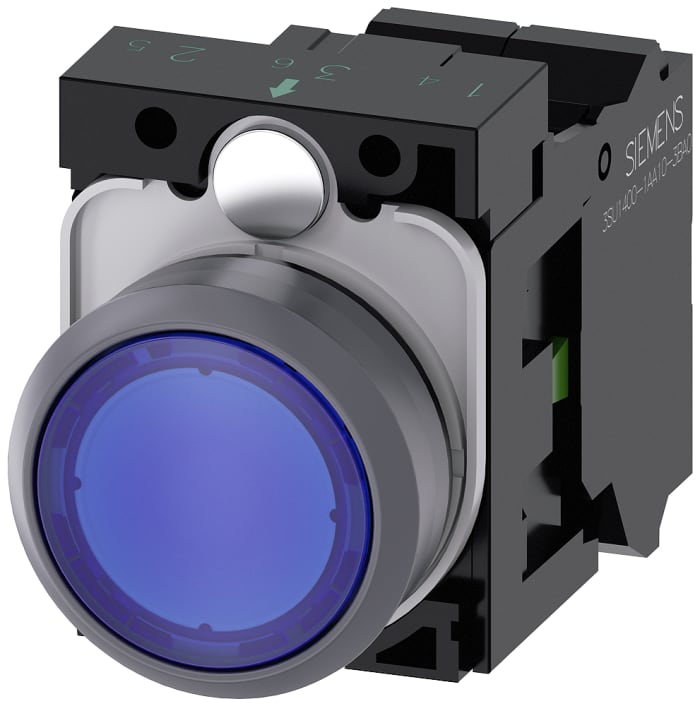 Siemens SIRIUS ACT Series Illuminated Push Button Complete Unit, 22mm Cutout, SPST, IP66, IP67, IP69(IP69K)