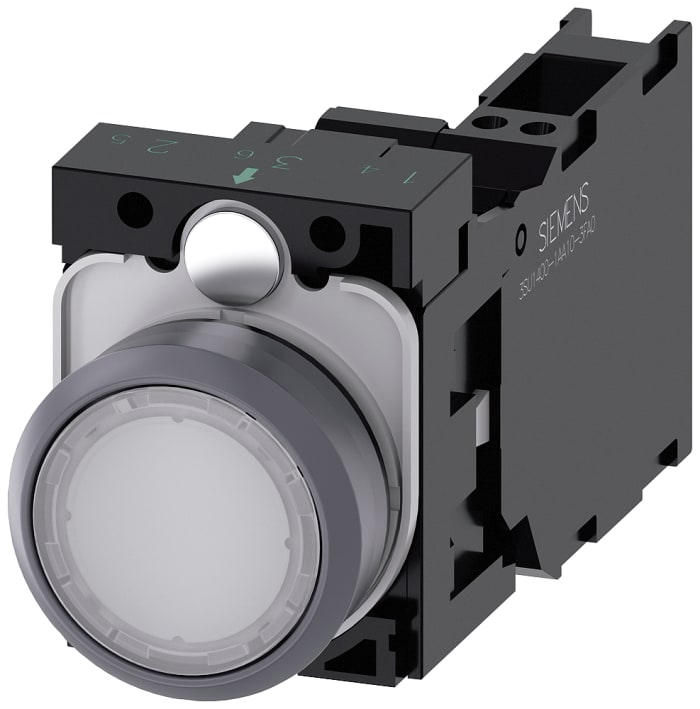 Siemens SIRIUS ACT Series Illuminated Push Button Complete Unit, 22mm Cutout, SPST, SPST, IP66, IP67, IP69(IP69K)