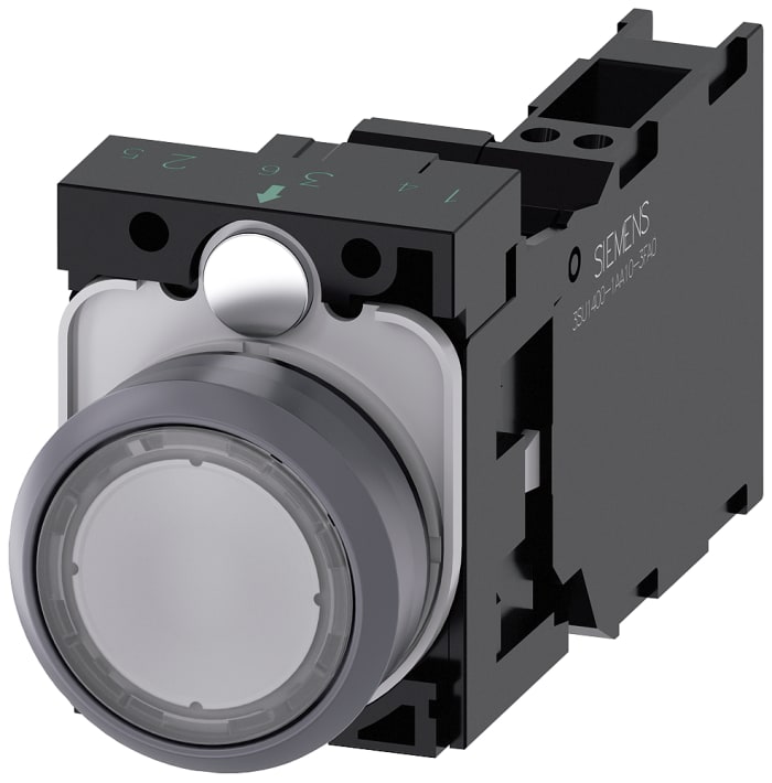 Siemens SIRIUS ACT Series Illuminated Push Button Complete Unit, 22mm Cutout, SPST, SPST, IP66, IP67, IP69(IP69K)