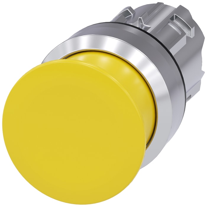 Cabezal de pulsador Siemens serie SIRIUS ACT, Ø 22mm, de color Amarillo, Momentáneo, IP66, IP67, IP69K