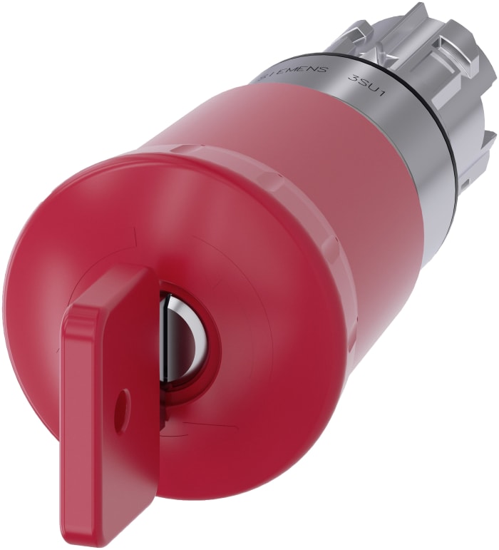 Seta de emergencia Siemens serie 3SU1, montaje en panel, Ø de montaje 22mm, IP66, IP67, IP69