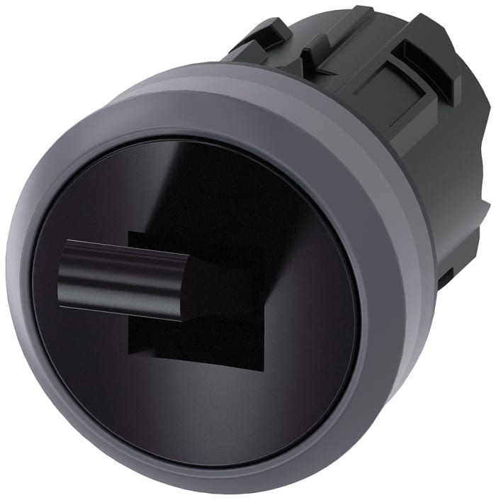 Cabezal de interruptor selector 3SU1030-3EA10-0AA0 Siemens, 2 Posiciones, Enclavamiento
