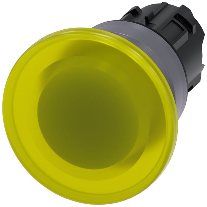 Siemens SIRIUS ACT Series Yellow Momentary Push Button Head, 22mm Cutout, IP66, IP67, IP69K