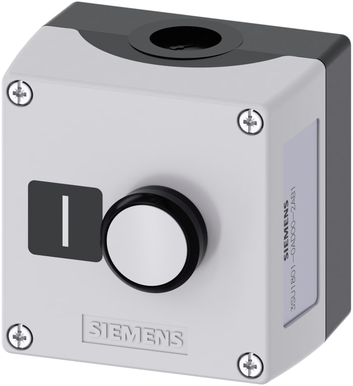Siemens Push Lock Control Station Switch - 1 NO, Plastic, White, I, IP67, IP69, IP66
