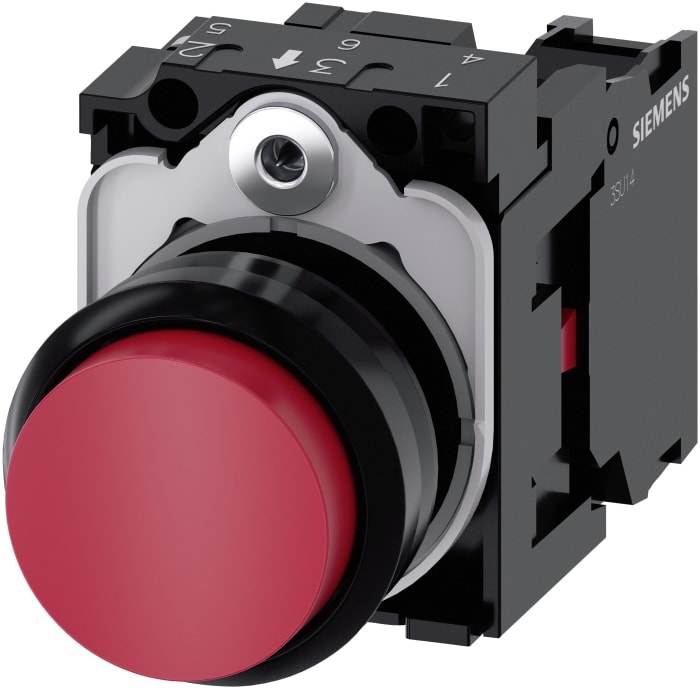 Siemens SIRIUS ACT 3SU11 Series Push Button Complete Unit, 22mm Cutout, SPST, IP66, IP67, IP69(IP69K)