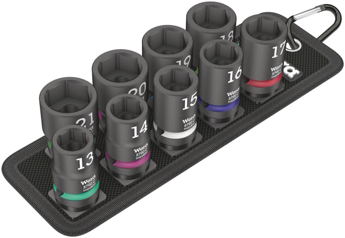 05004580001 Wera Wera 10 Piece 1 2 in Impact Socket Set Hex