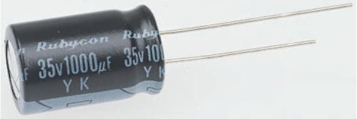 Rubycon 3300μF Electrolytic Aluminium Electrolytic Capacitor 25V dc, Through Hole - 25YK3300MEFCCA16X25