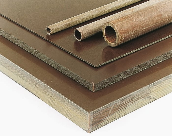 Plaque SRBP Tufnol Marron, 590mm x 285mm x 4mm