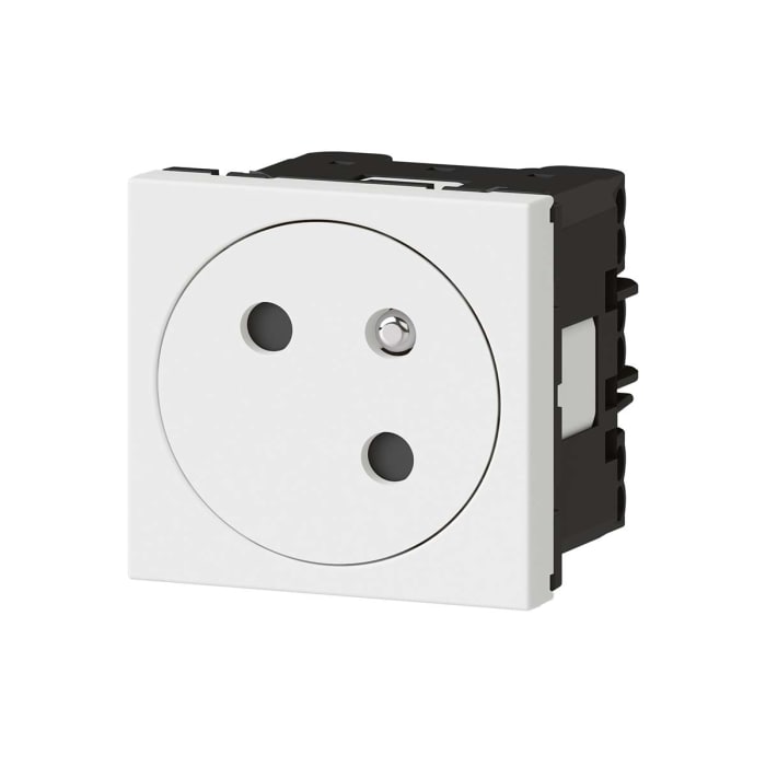 Legrand MOSAIC White 1 Gang Plug Socket, 16A Indoor, 2P+T