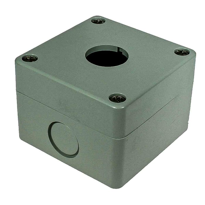 Boîtier de bouton-poussoir RS PRO, 1 découpe, en ABS Gris, Ø 22mm
