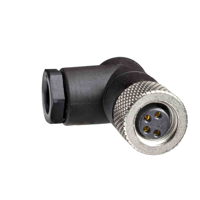 Telemecanique Sensors Circular Connector, 4 Contacts, Cable Mount, M8 Connector, Socket, Female, IP67, XZCC Series