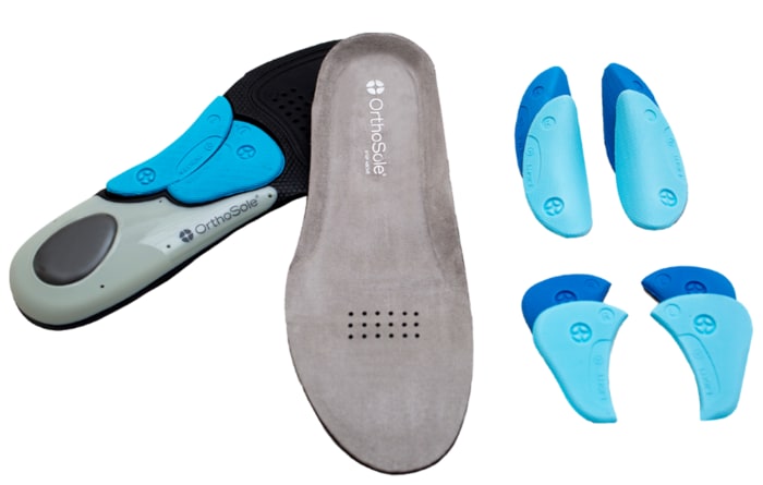 Plantilla Orthosole talla 8 - 8,5 (UK), 42 - 42,5 (EU), , con soporte de puente ajustable y amortiguación de impactos