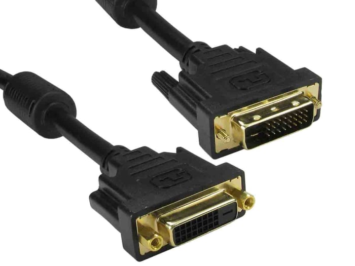 Cable DVI RS PRO, con. A: DVI-D Dual Link macho, con. B: DVI-D Dual Link hembra, long. 5m