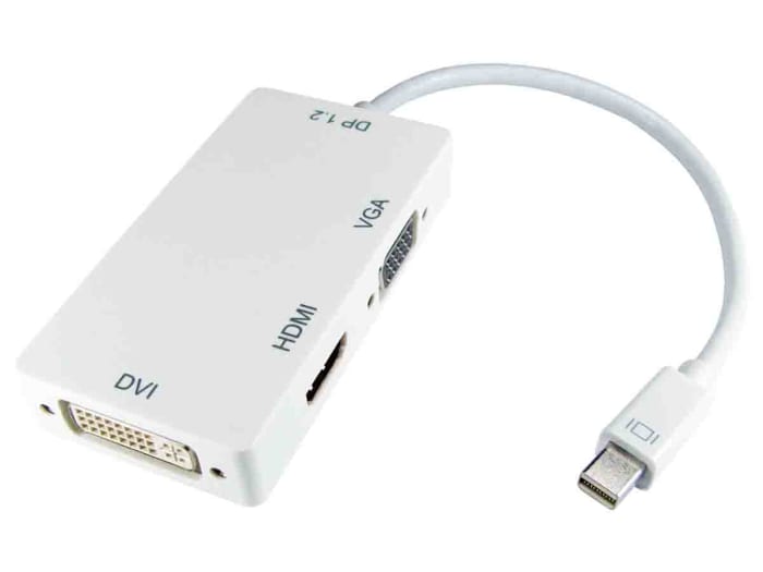 Adaptador HDMI RS PRO de HDMI, DVI, VGA Hembra a Mini Display Port Macho, cable de 500mm