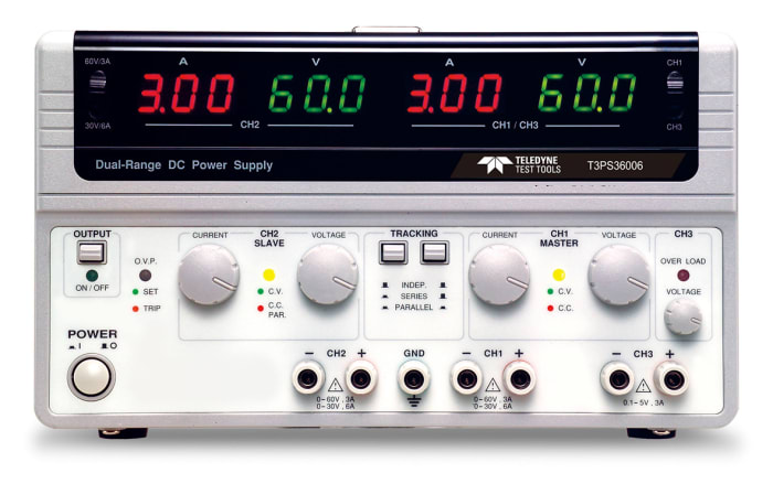 Teledyne LeCroy T3PS Series Digital Bench Power Supply, 0.1 → 5V, 0 → 3A, 3-Output, 375W