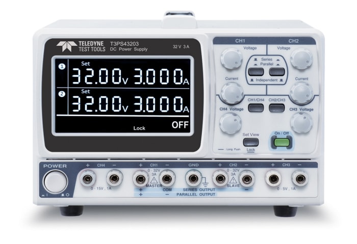 Teledyne LeCroy T3PS Series Digital Bench Power Supply, 0 → 32V, 0 → 3A, 4-Output, 212W