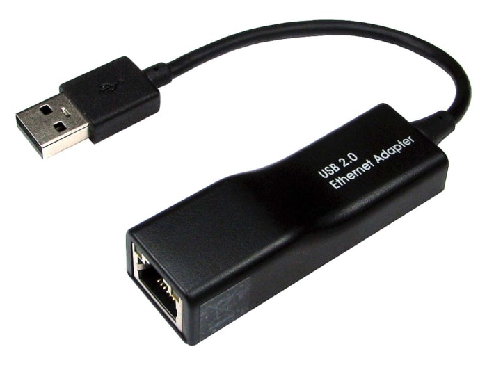 Adaptador de red USB 1.1, USB 2.0 RS PRO, con. A USB A x 2 Macho, con. B Ethernet Hembra, 1 puerto