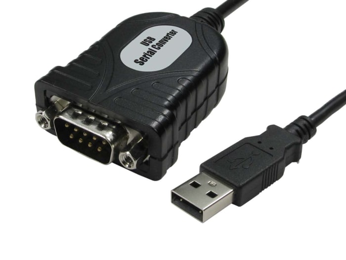 Sériový kabel délka 200mm, A: 9kolíkový D-sub, B: USB A