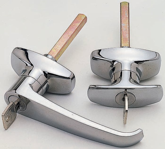 Euro-Locks a Lowe & Fletcher group Company Silver Locking Handle, L-Handle