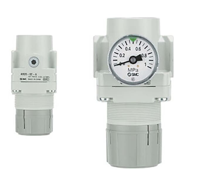 SMC M5 x 0.8 Pneumatic Regulator - 0.05MPa to 0.7MPa, M5, 1MPa max. input
