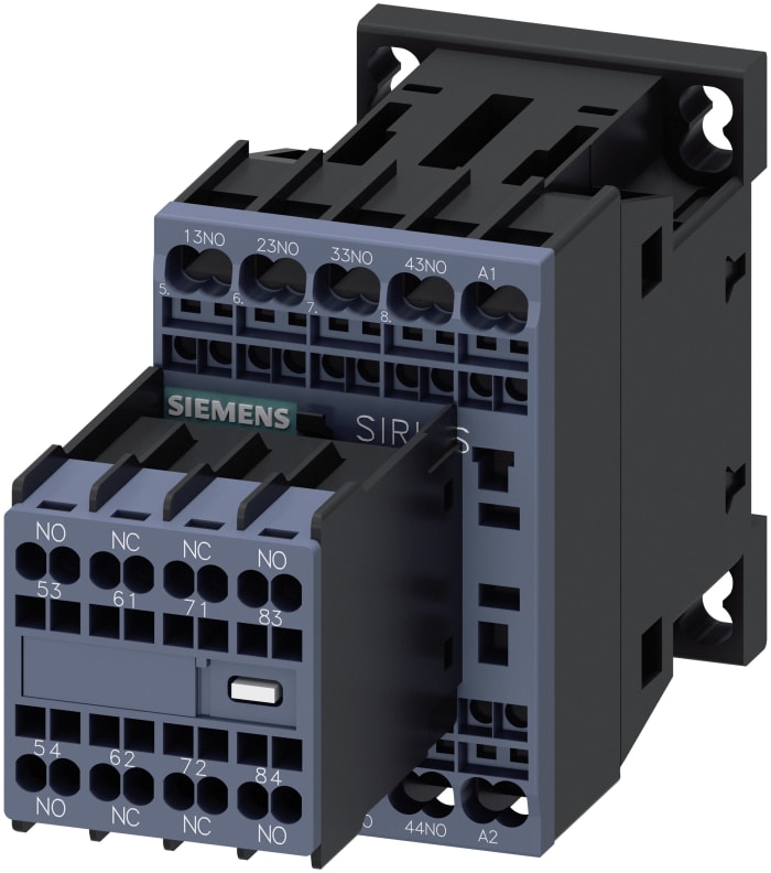 Siemens SIRIUS 3RH2 Contactor Relay, 110 Vac Coil, 3-Pole, 10 A, 3NO, 690 V ac