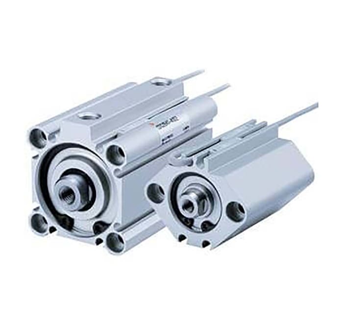 SMC Pneumatic Compact Cylinder - 16mm Bore, 20mm Stroke, CQ2 Series, Double Acting