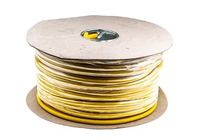 RS PRO, Arctic Grade, 100m 3 Core, Yellow PVC Power Cable +60°C