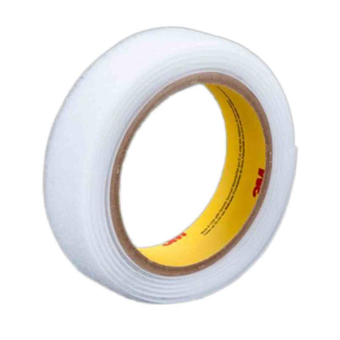 Reclosable fastener 3M Scotchmate SJ3527N, SJ3527 Velcro-loop, adhesive  rubber, white, 25mm * 45,7m
