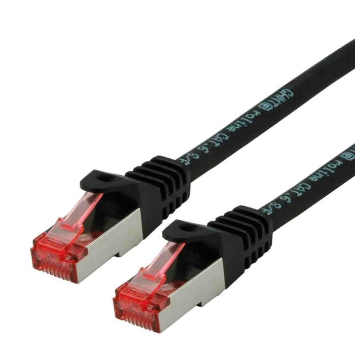 Câble Ethernet Roline catégorie 6, S/FTP, Noir, Longueur 15m LSZH, avec connecteur LSZH