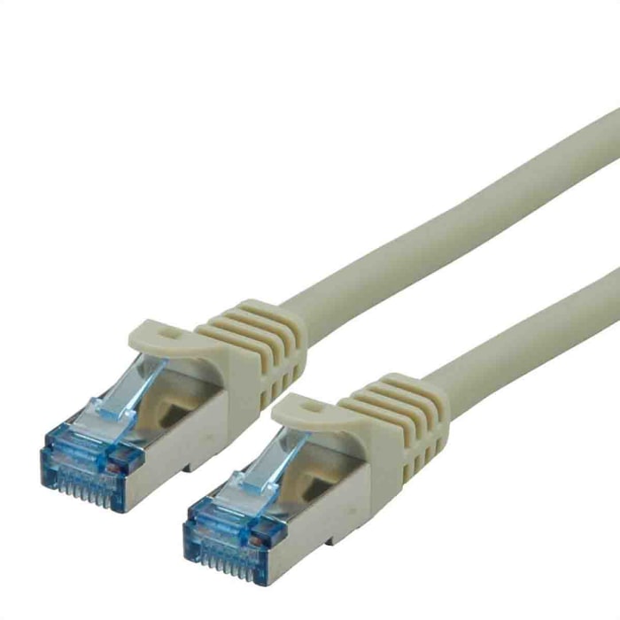 Roline, 2m Cat6a, Grey RJ45 to Male RJ45 Male, S/FTP Shielded, Terminated LSZH Sheath
