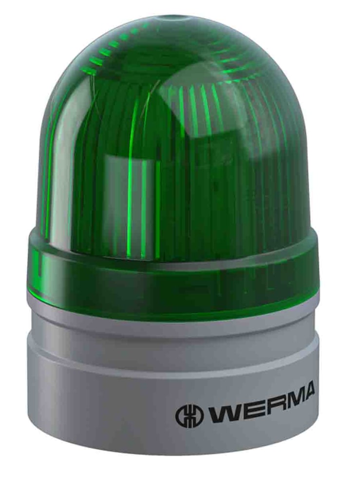Balise Clignotement à LED  verte Werma série EvoSIGNAL Mini, 24 V
