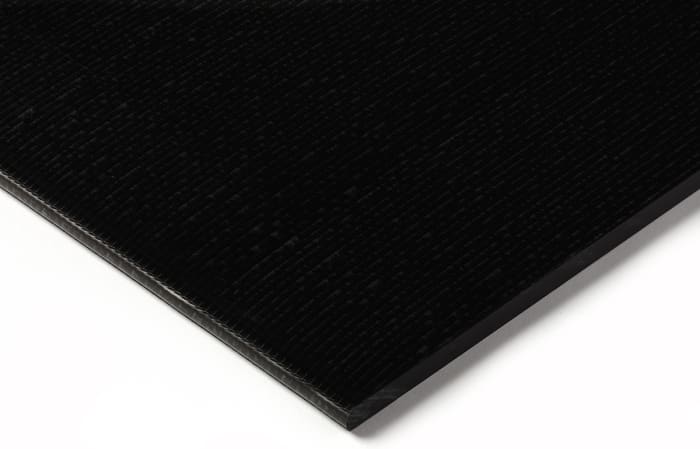RS PRO Black Plastic Sheet, 500mm x 330mm x 10mm
