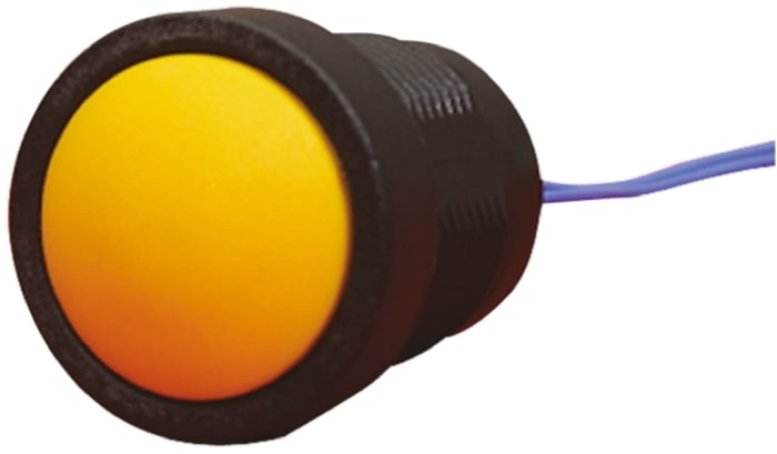 ITW Switches 49-59 Series Push Button Switch, Momentary, Panel Mount, 16mm Cutout, SPST, Clear LED, 250V ac, IP67
