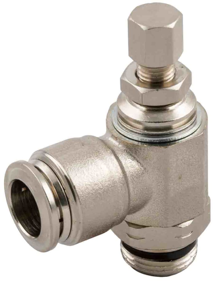 RS PRO Threaded Flow Regulator x 8mm Tube Outlet Port