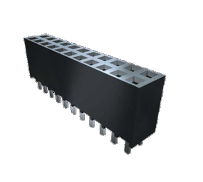 Samtec SSW Series Right Angle Through Hole Mount PCB Socket, 40-Contact, 2-Row, 2.54mm Pitch, SMT Termination