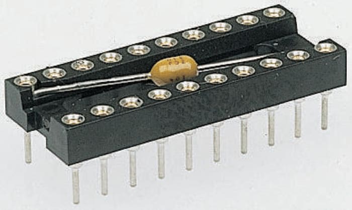 Assmann 2.54mm Pitch Vertical 14 Way, Through Hole Turned Pin Closed Frame IC Dip Socket, 3A
