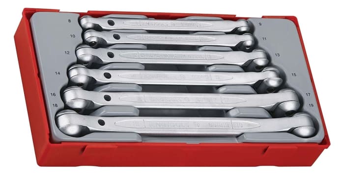 Teng Tools 6 Piece Spanner Set 8 19 mm Chrome Vanadium