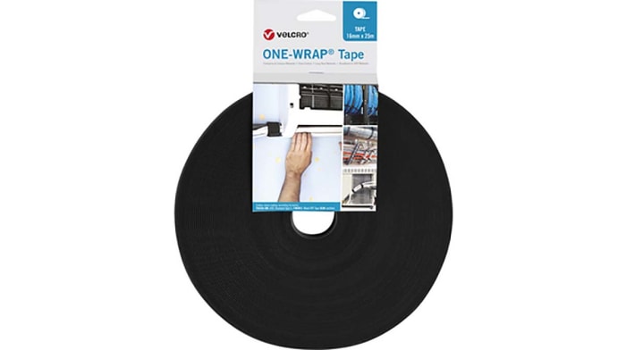 1.5 BLACK ONE-WRAP® TAPE PERFORATED @ 12 75 PIECES/ROLL - PERFORATED  VELCRO® BRAND ONE-WRAP® - CABLE MANAGEMENT