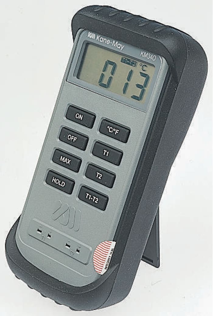 Kane KM340 Wired Digital Thermometer, K Probe, 2 Input(s), +1300°C Max, ±0.2 % Accuracy - With UKAS Calibration
