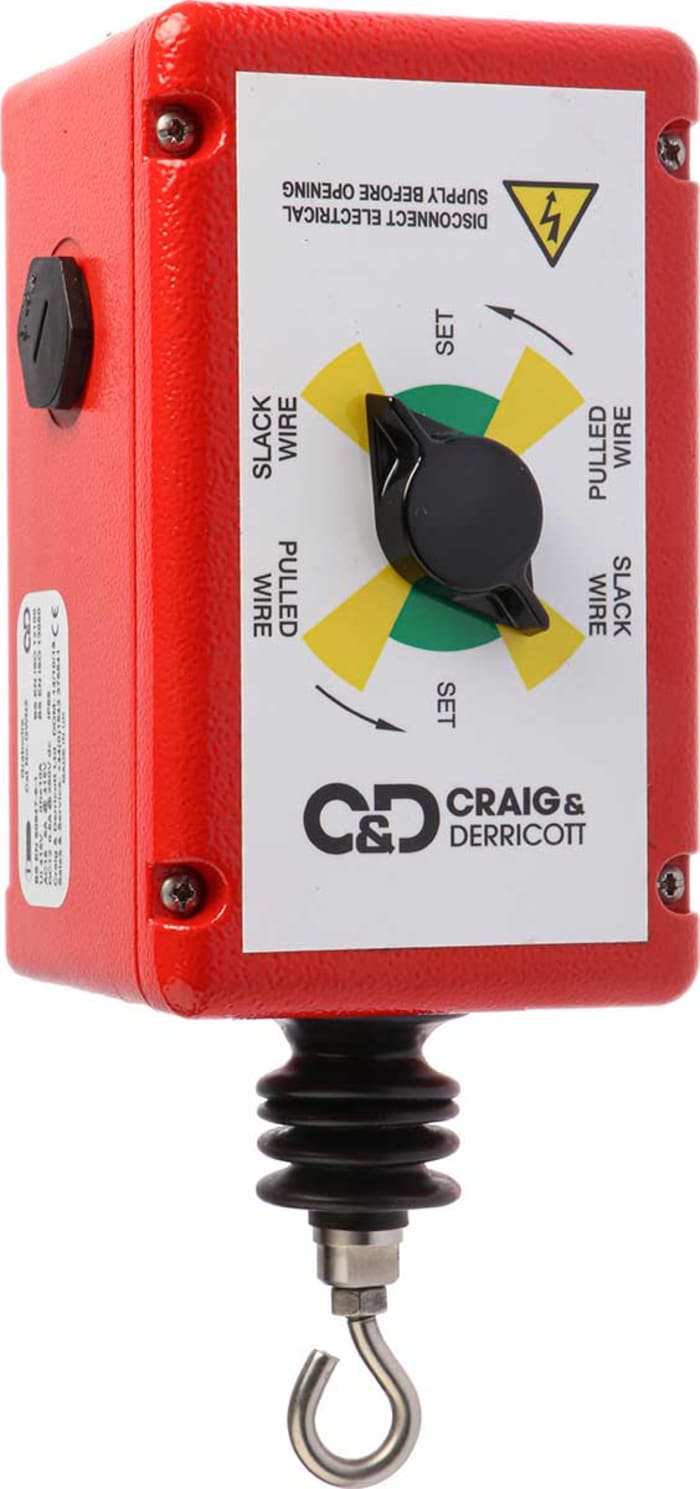 Craig & Derricott GWN Rope Pull Switch, 100m, 2NO/2NC, Straight