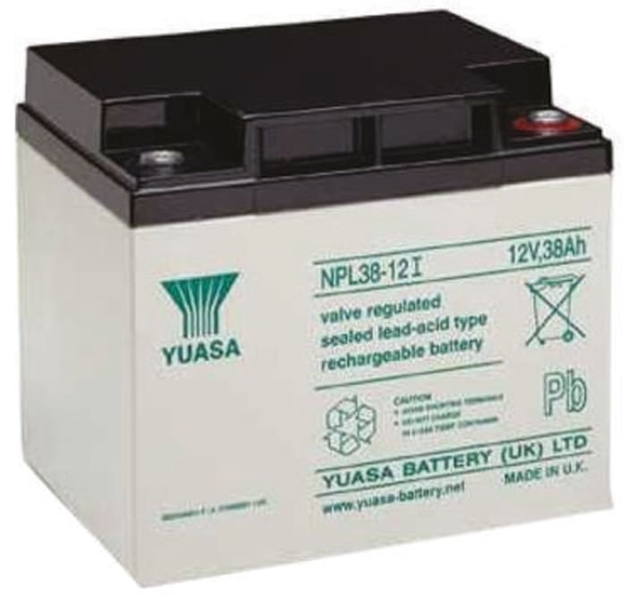 Yuasa 12V M5 Sealed Lead Acid Battery, 38Ah