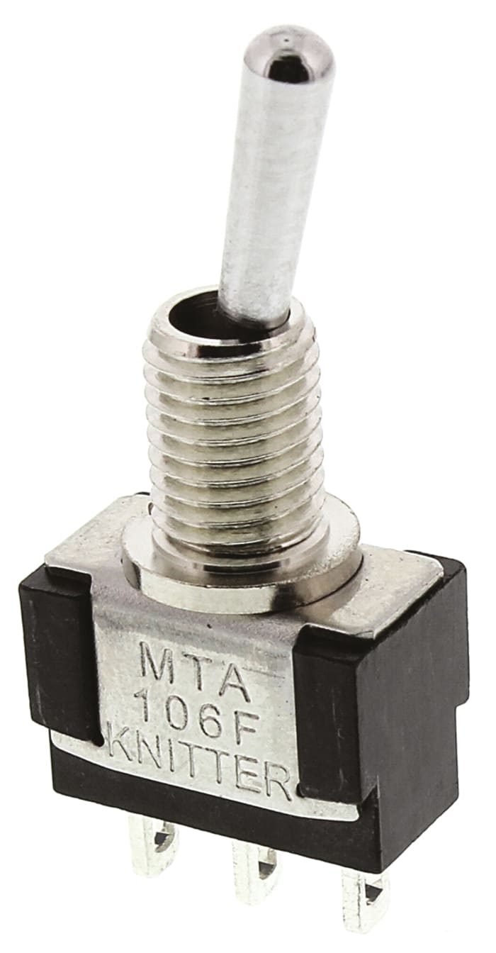 KNITTER-SWITCH Toggle Switch, Panel Mount, On-(On), SPDT, Solder Terminal