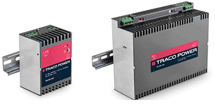 TRACOPOWER TIS Switched Mode DIN Rail Power Supply, 115V ac ac Input, 24V dc dc Output, 24A Output