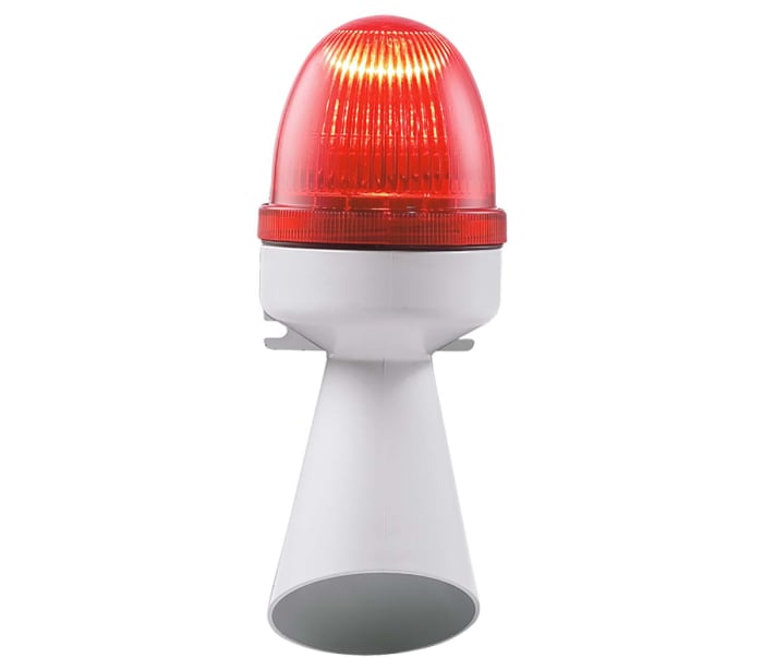 Kombinace maják-bzučák Blikající světlo barva Červená LED