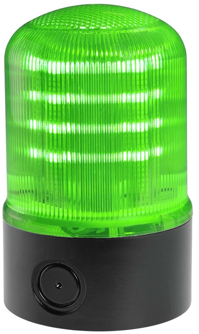 RS PRO Green Multiple Effect Beacon, 12 V ac/dc, 24 V ac/dc, Base Mount, LED Bulb
