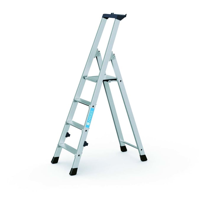 Zarges Aluminium 4 steps Step Ladder, 0.83m platform height, 1.43 m open length