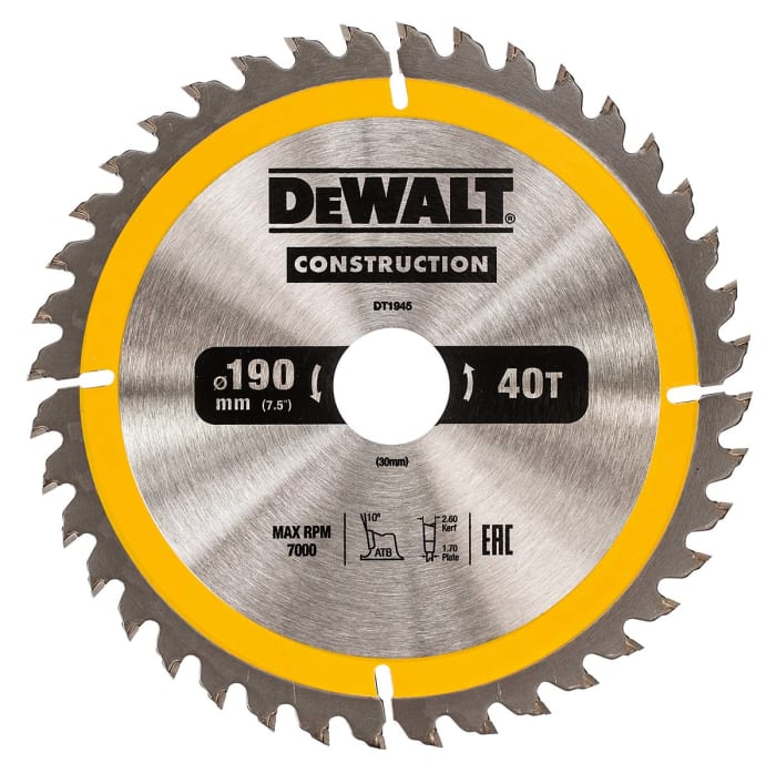Dewalt circular saw blades 190mm discount