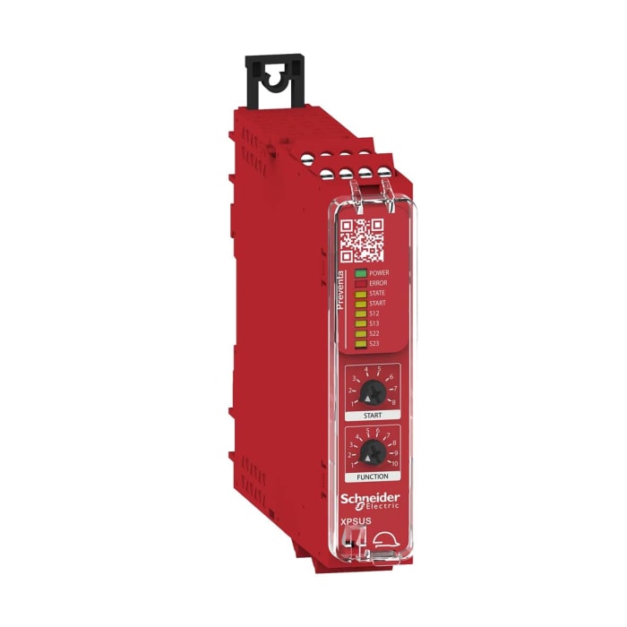 Schneider Electric XPSU Emergency Stop Safety Relay, 24V ac/dc, Dual-Channel, 2 Safety Contacts