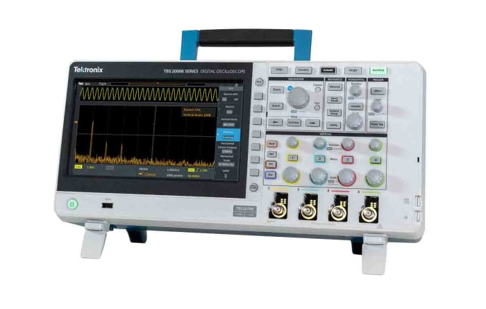 Osciloscopio, Serie TBS2000B Banco Tektronix, 70 MHz 4, pantalla de 228.6 in, USB