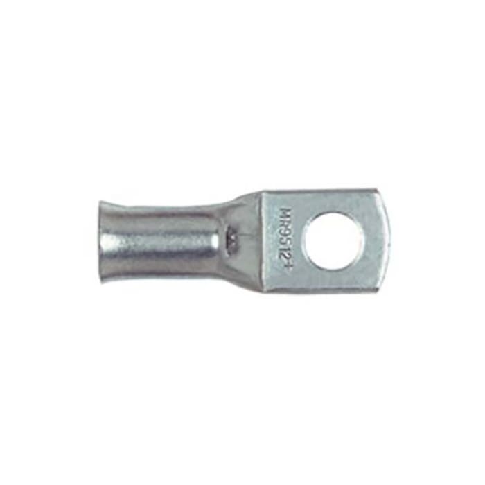 MECATRACTION, C Uninsulated Ring Terminal, 10 mm Stud Size 4 AWG Wire Size, Grey